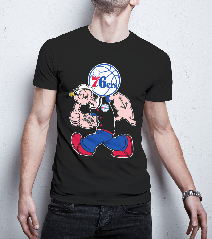 Philadelphia 76ers Popeye My Story Begins T-Shirt