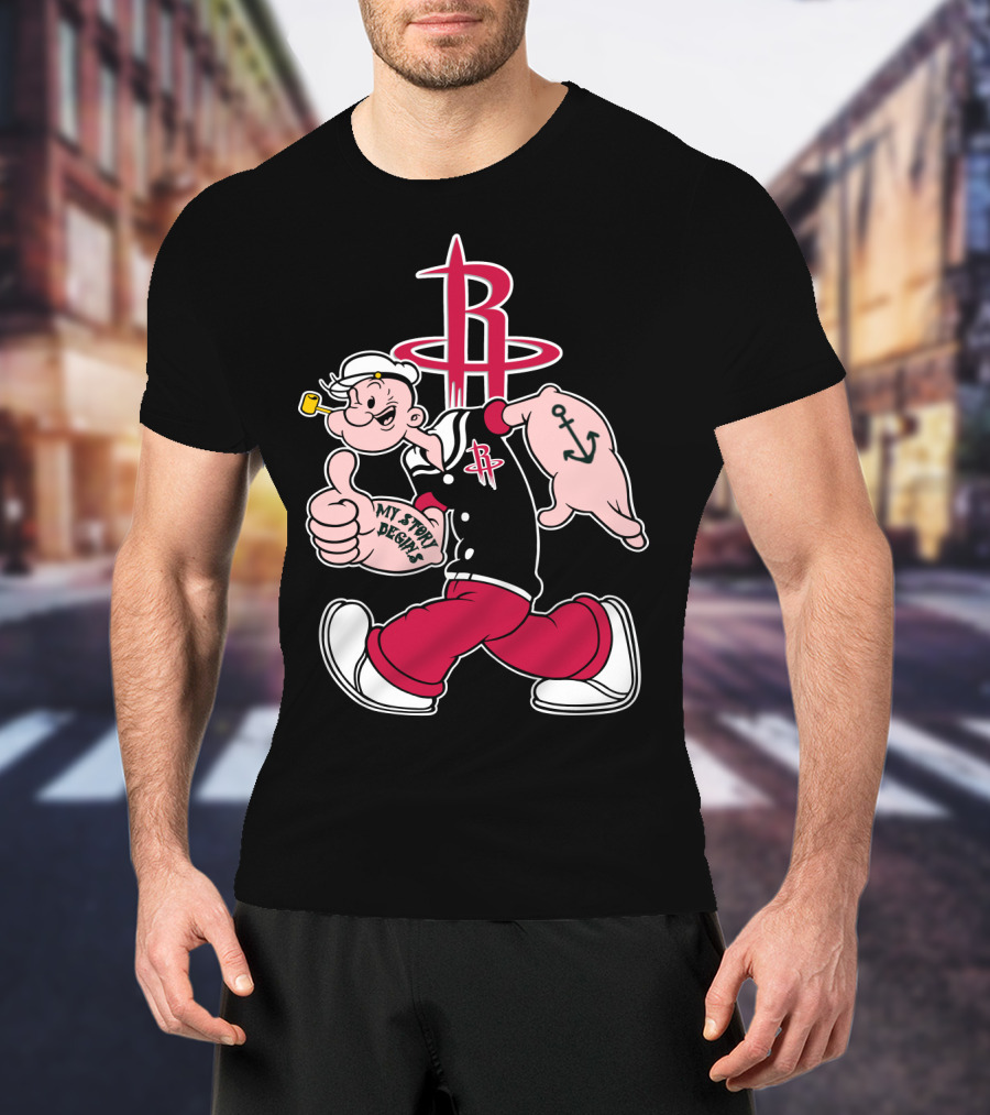Houston Rockets My Story Begins Popeye T-Shirt