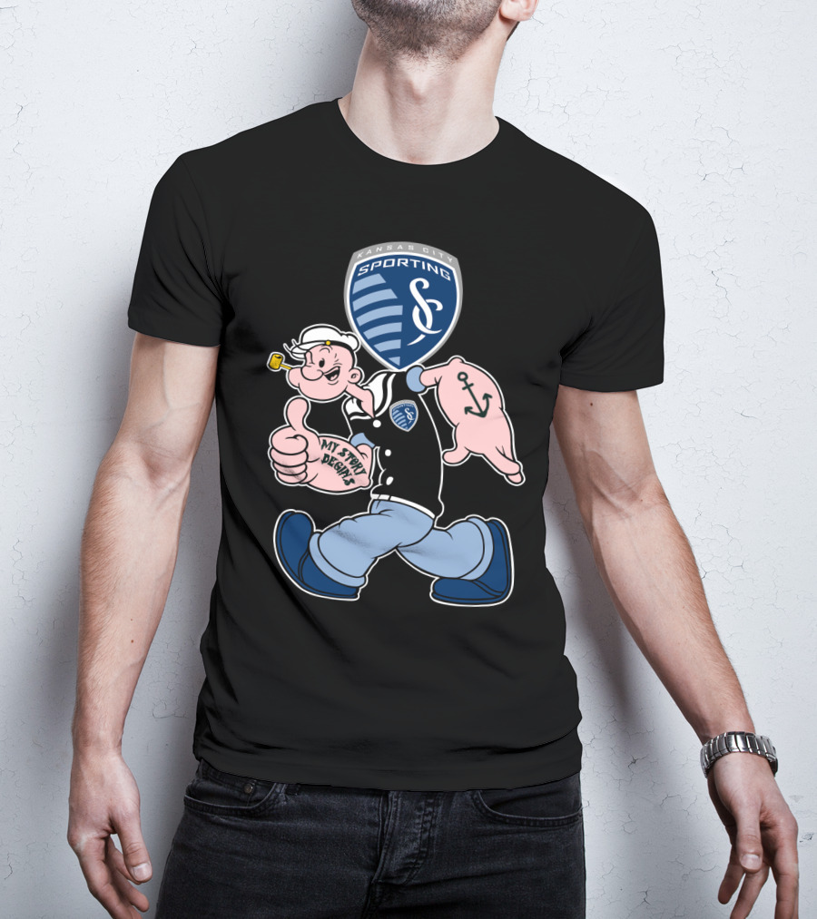 Sporting Kansas City 125 My Story Designs Popeye Style T-Shirt