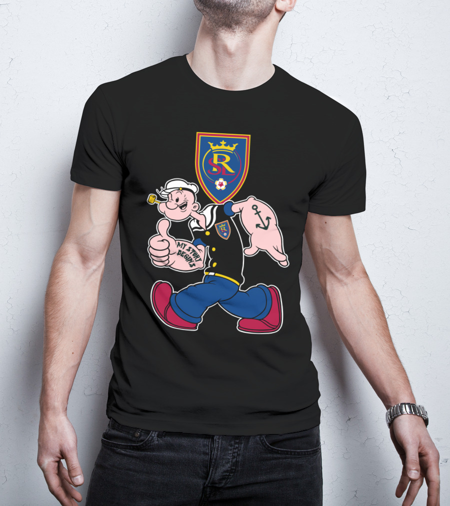 Real Salt Lake Sr Logo My Story Begins T-Shirt