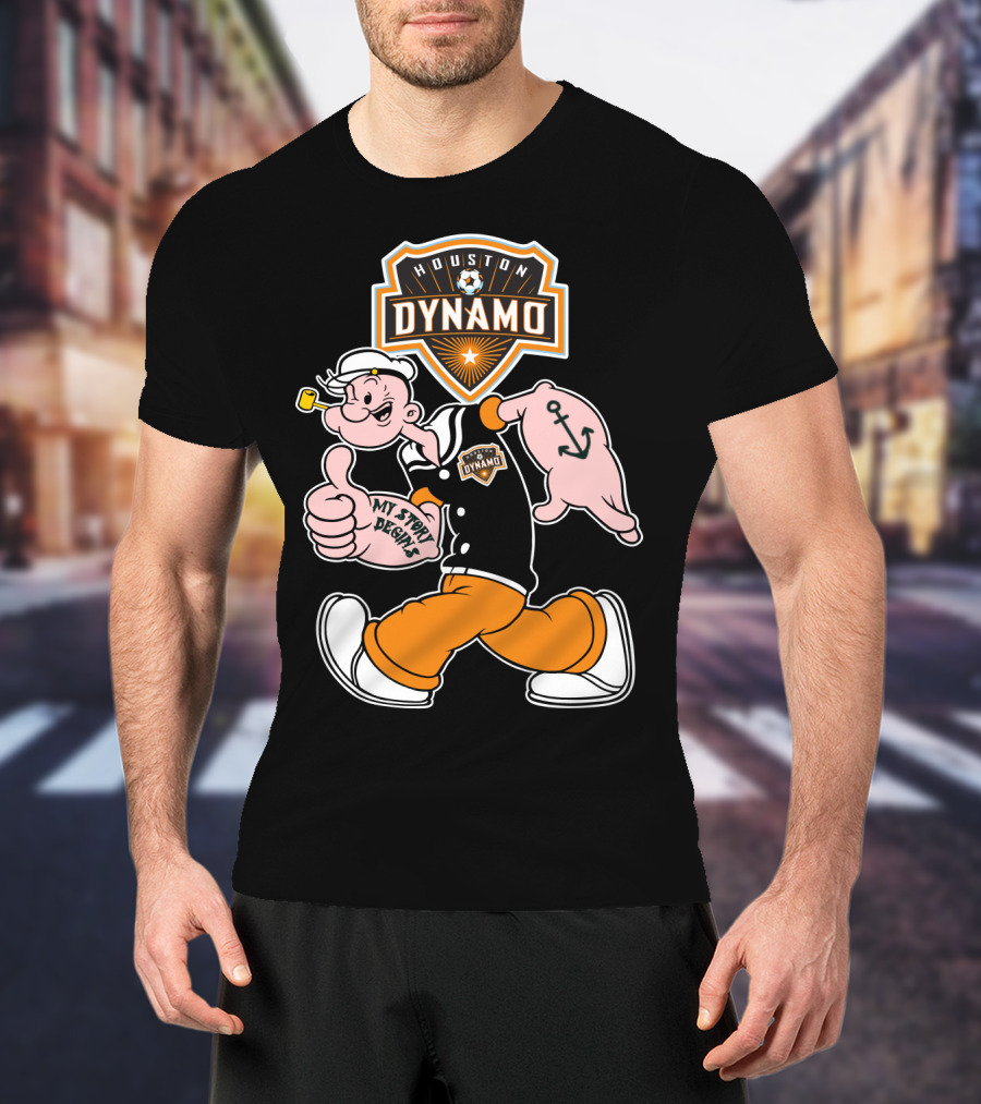 Houston Dynamo Soccer Club Popeye My Story Begins T-Shirt