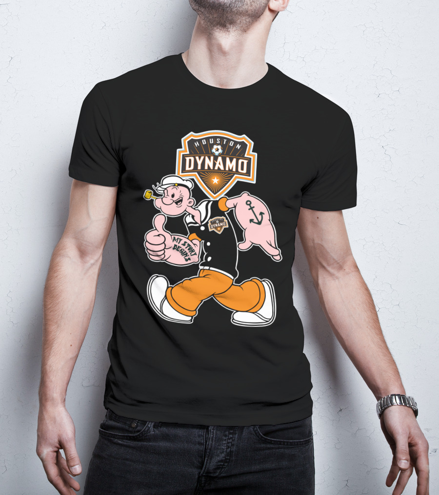 Houston Dynamo Soccer Club Popeye My Story Begins T-Shirt