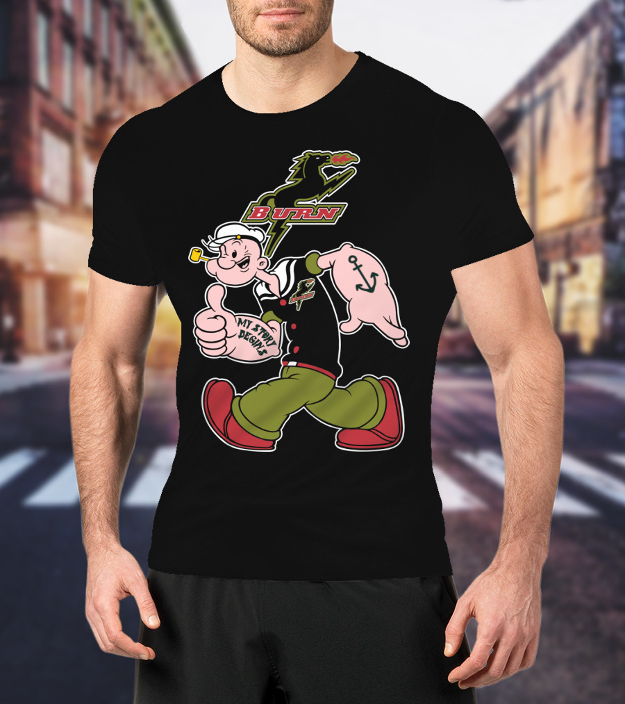 Burn 145 Dallas My Story Begins Sailor Pipe Anchor T-Shirt