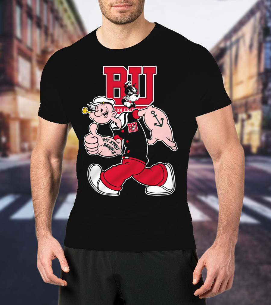 Boston University Terriers Popeye My Story Begins T-Shirt