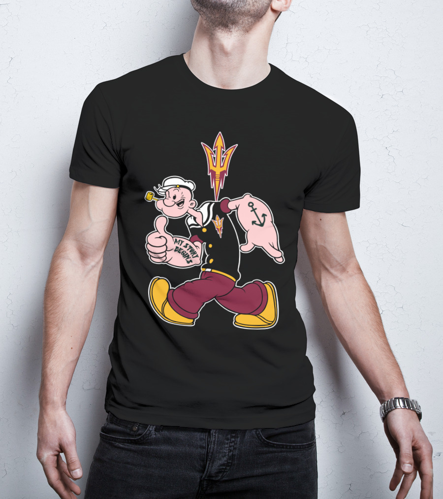 Arizona State Sun Devils My Story Begins Popeye Anchor T-Shirt
