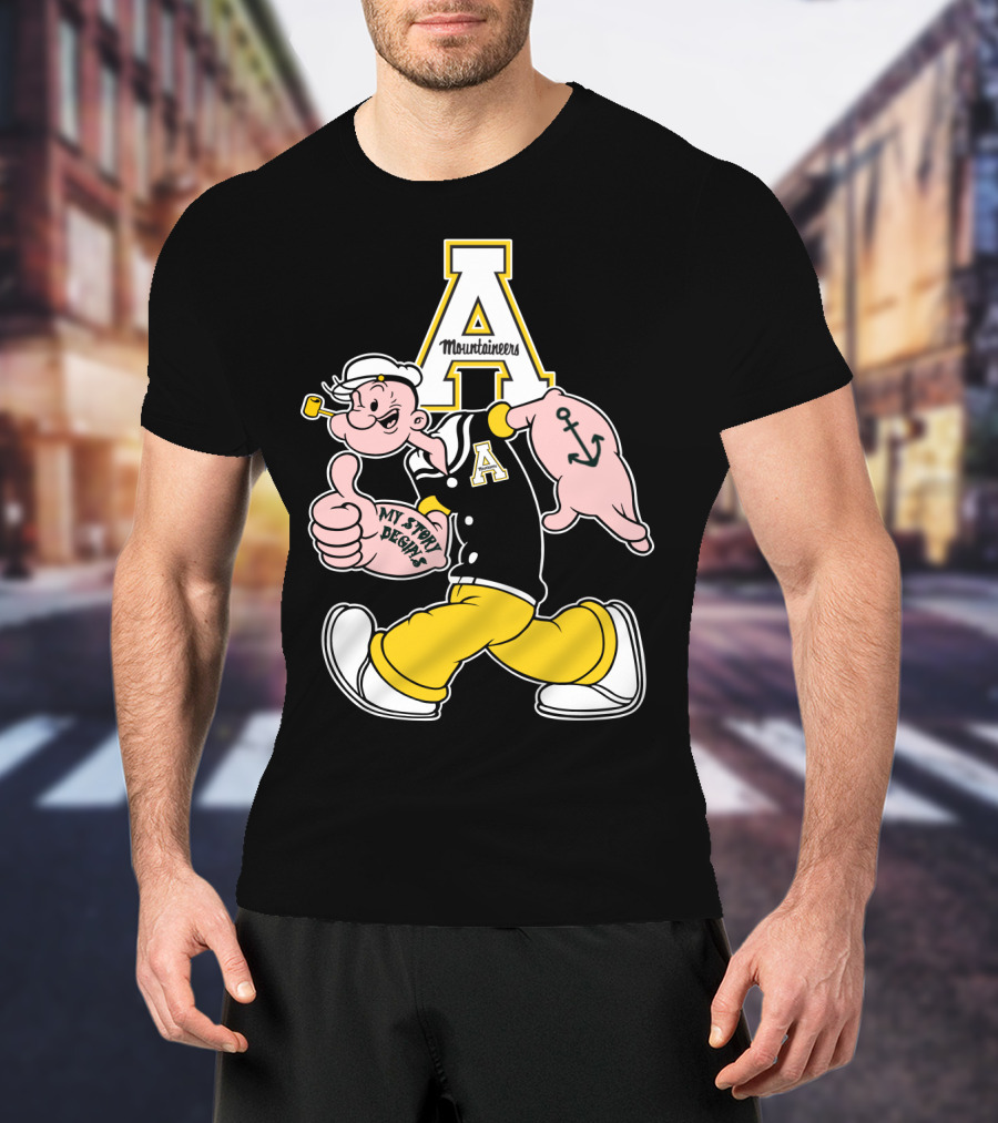 Appalachian State Mountaineers Popeye Anchor T-Shirt