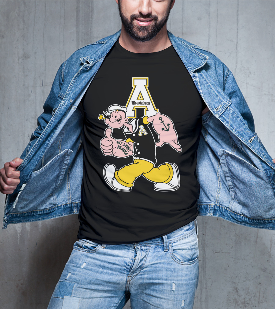 Appalachian State Mountaineers Popeye Anchor T-Shirt