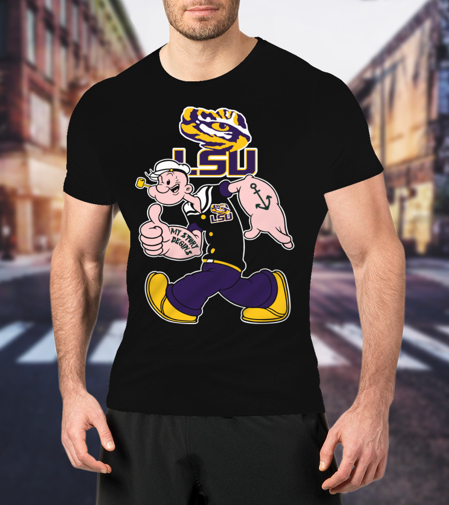 Lsu Tigers Popeye My Story Begins T-Shirt