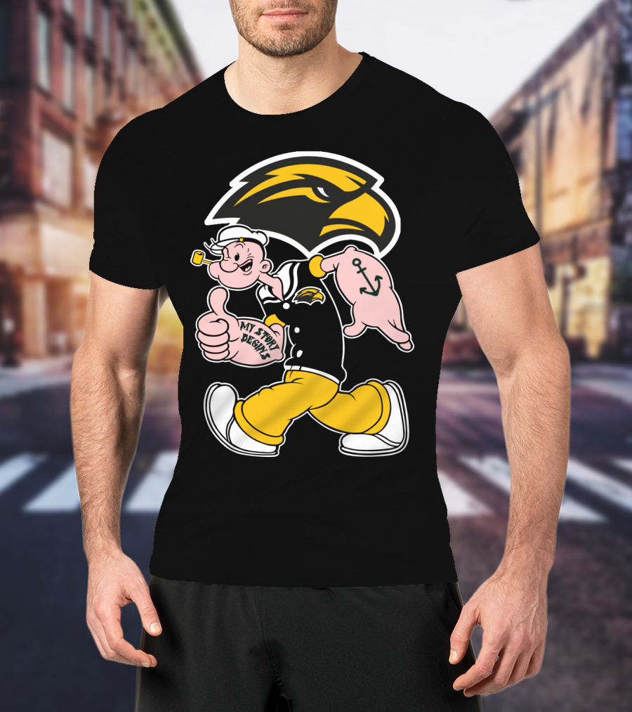 Southern Mississippi Golden Eagles My Story Begins Popeye T-Shirt