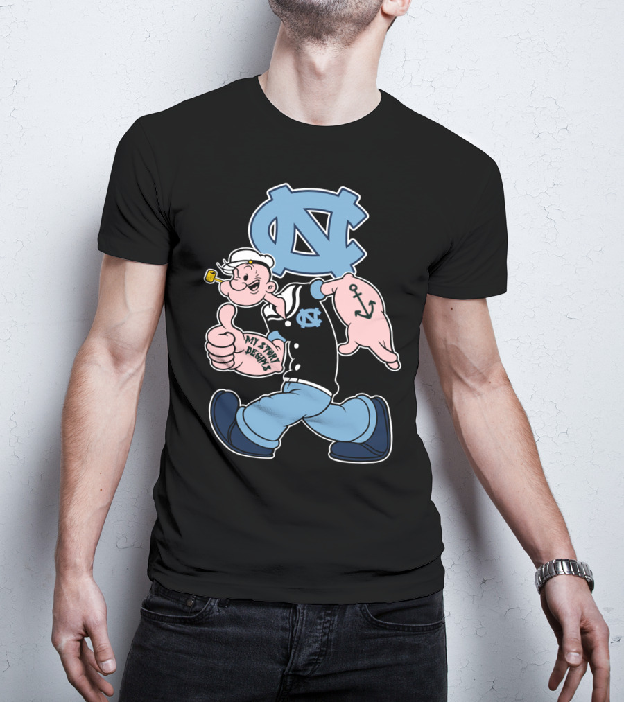 North Carolina Tar Heels Popeye My Story Begins T-Shirt