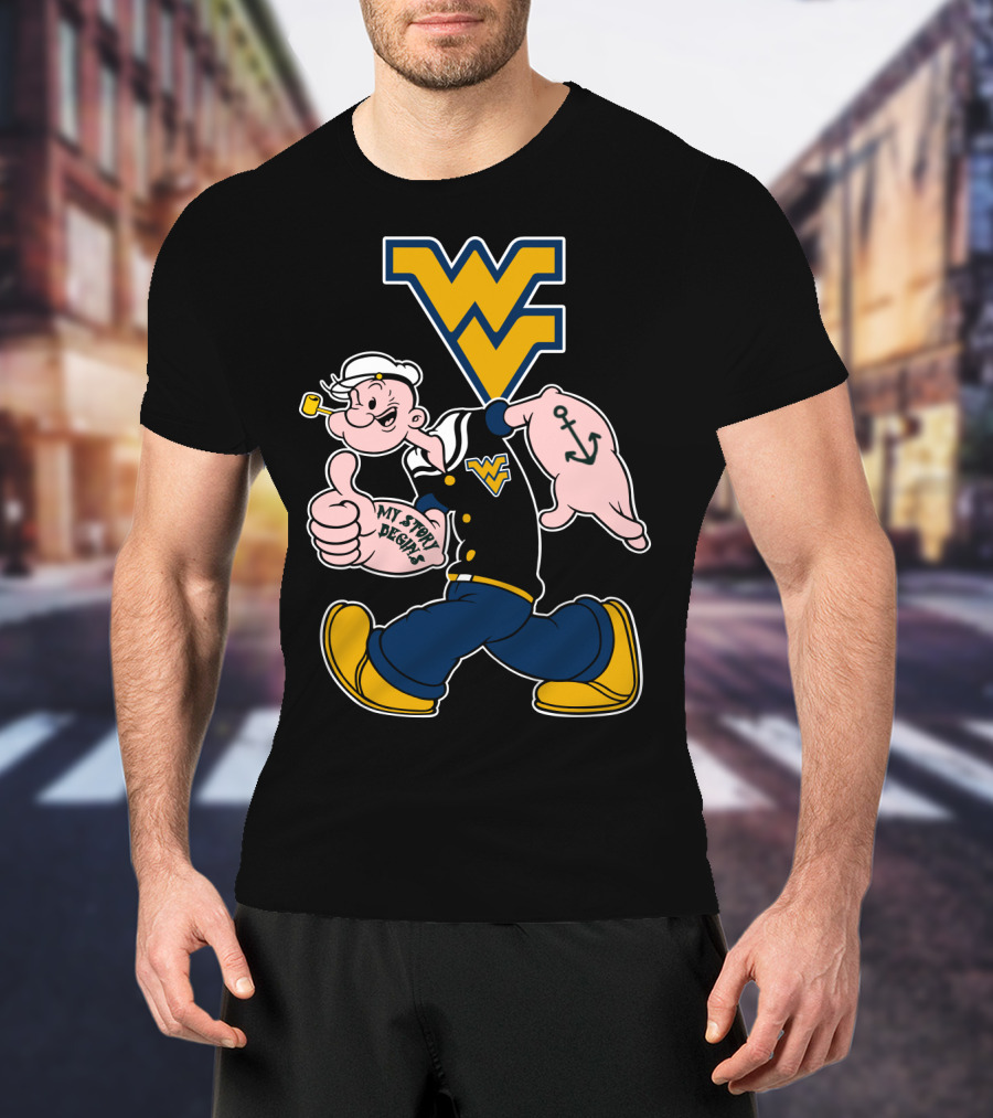 Wvu Mountaineers Popeye Walking T-Shirt