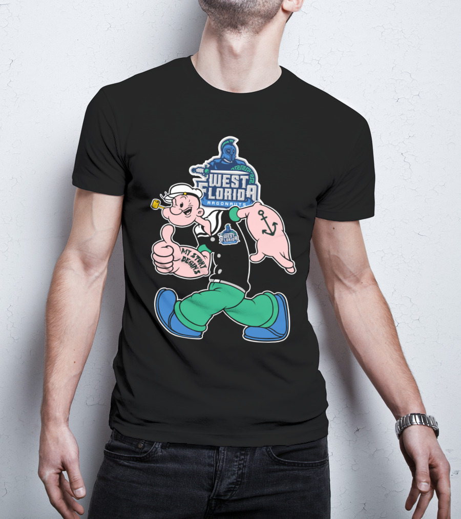 West Florida Argonauts My Story Begins Popeye Anchor T-Shirt