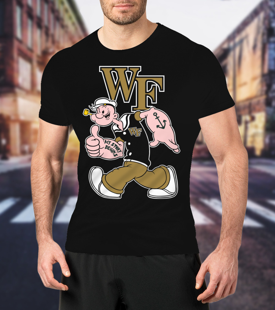 Wake Forest Wf My Story Begins Anchor Sailor T-Shirt
