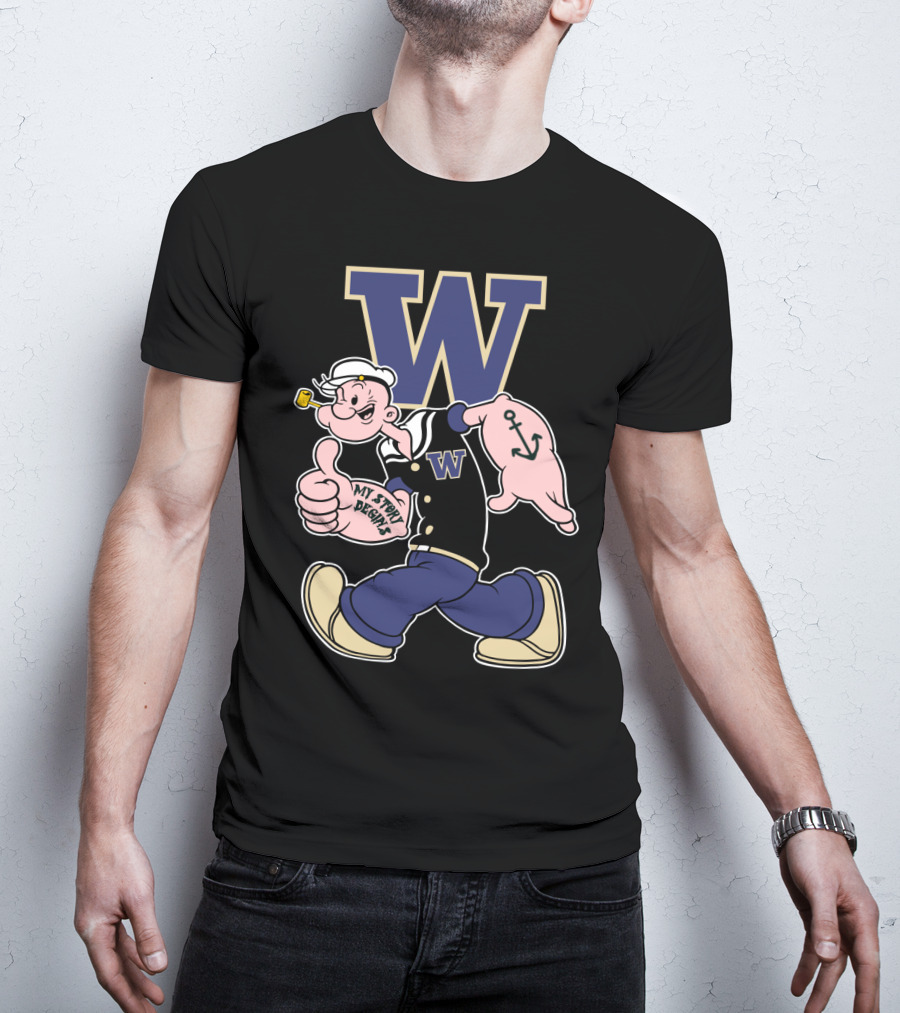Washington Huskies Popeye My Story Designs T-Shirt
