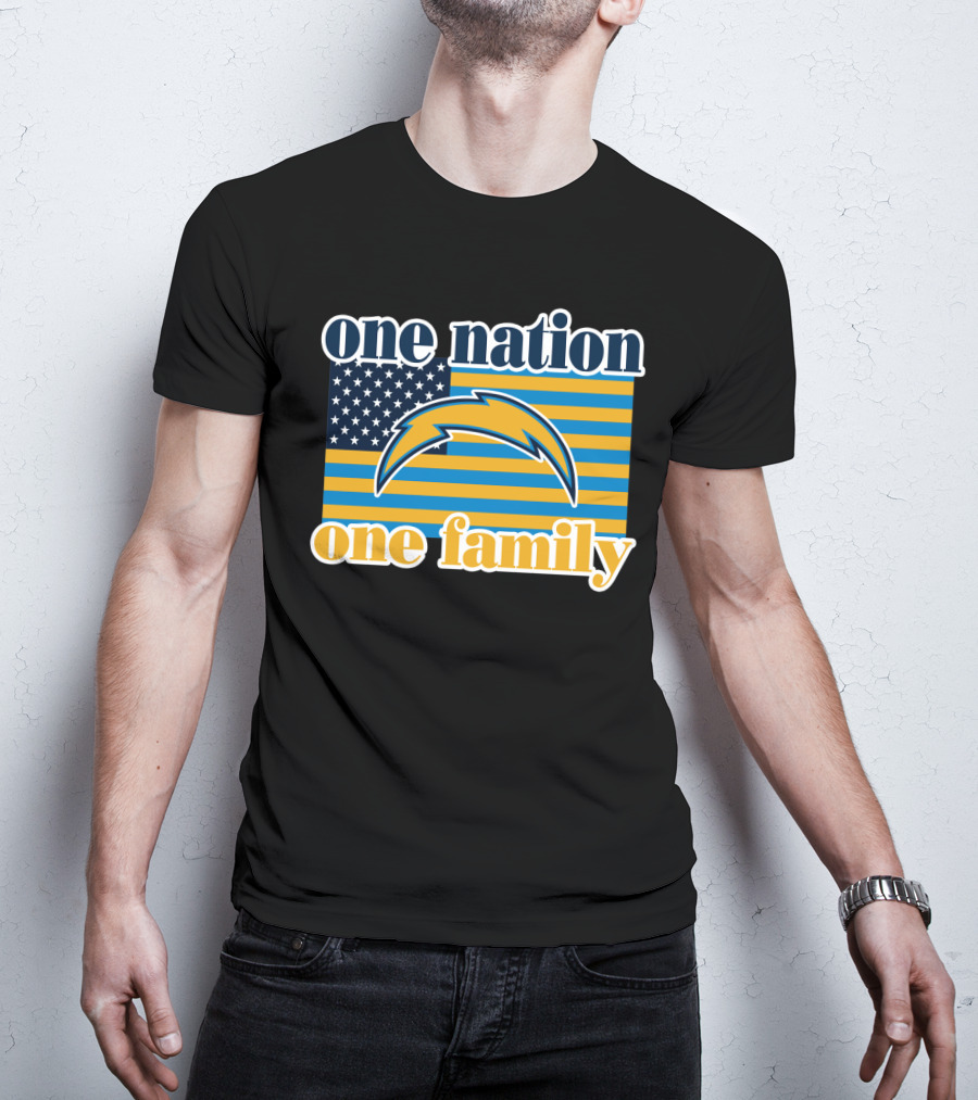 One Nation One Family Los Angeles Chargers T-Shirt