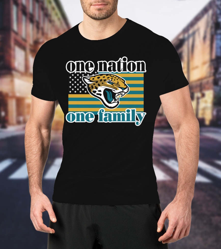 One Nation One Family Jacksonville Jaguars 18 T-Shirt