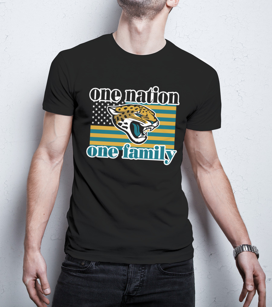 One Nation One Family Jacksonville Jaguars 18 T-Shirt