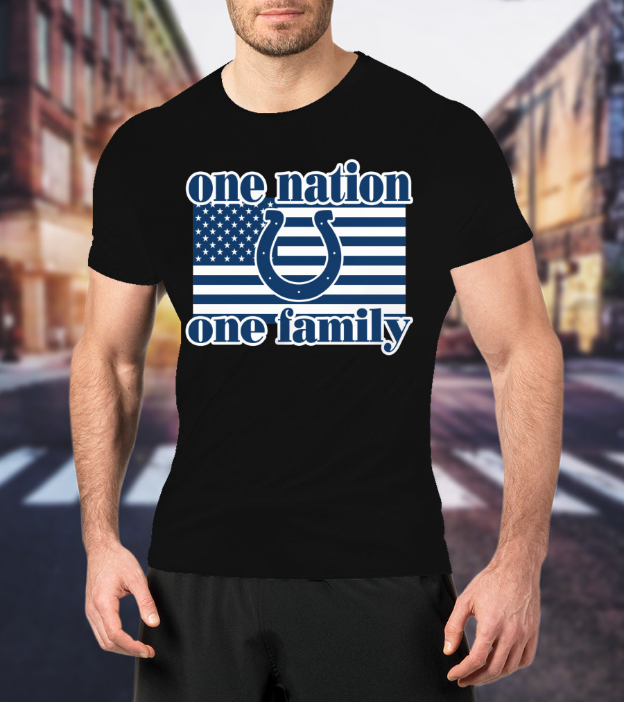 One Nation One Family Indianapolis Colts T-Shirt
