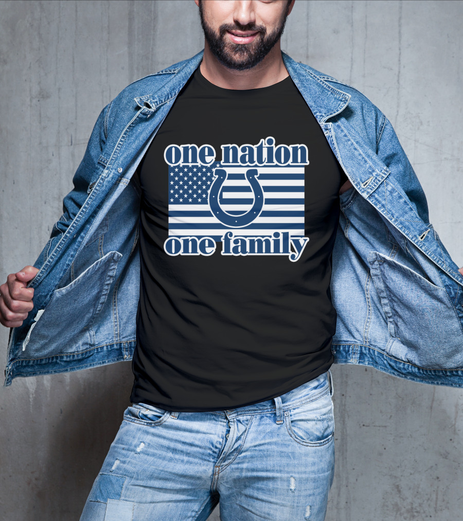One Nation One Family Indianapolis Colts T-Shirt