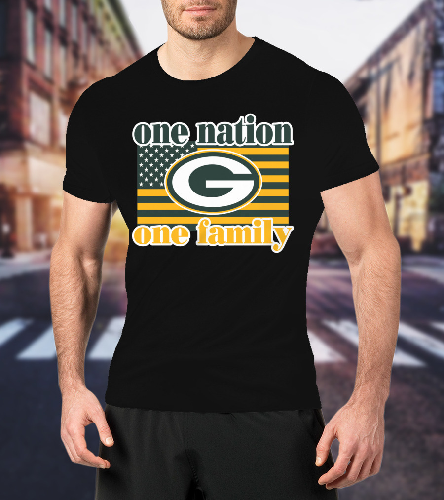 One Nation One Family Green Bay Packers T-Shirt