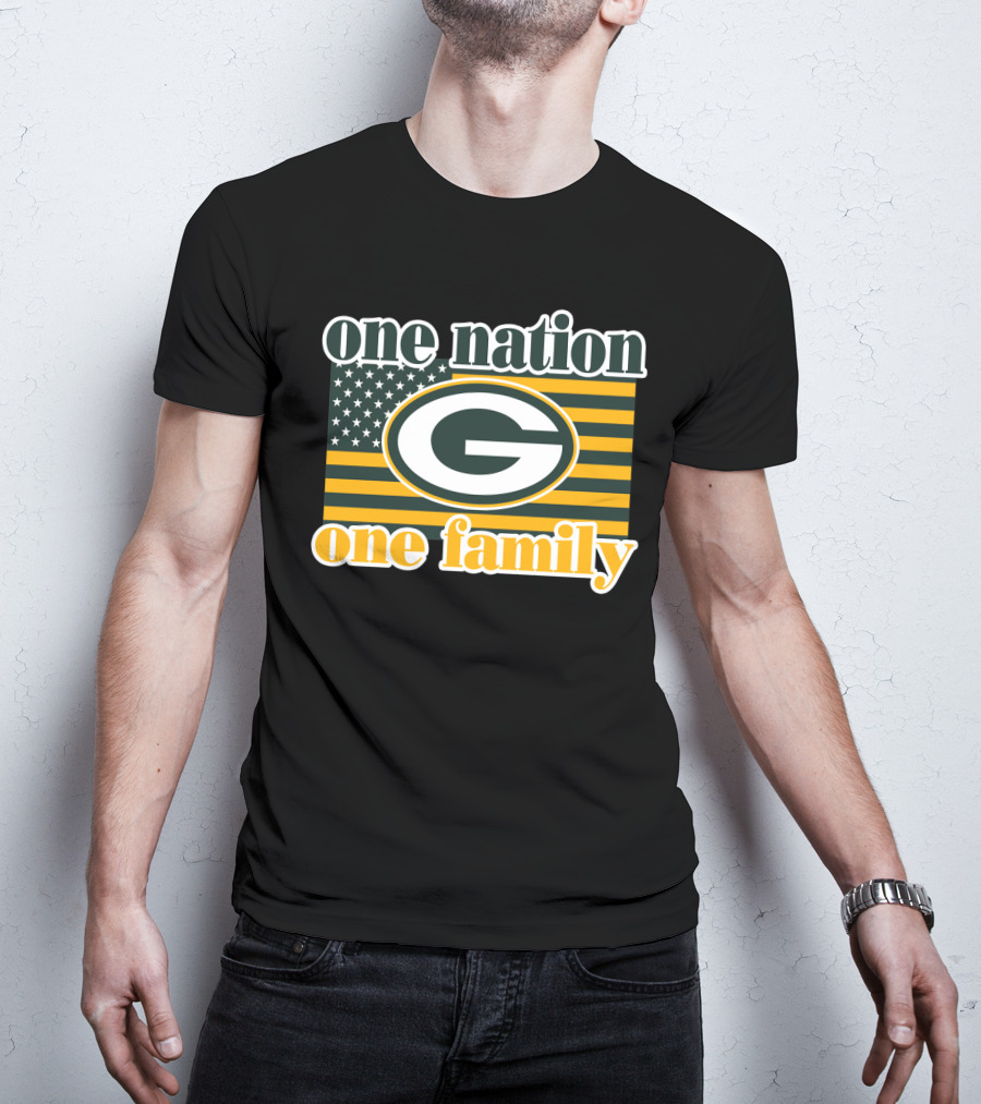 One Nation One Family Green Bay Packers T-Shirt