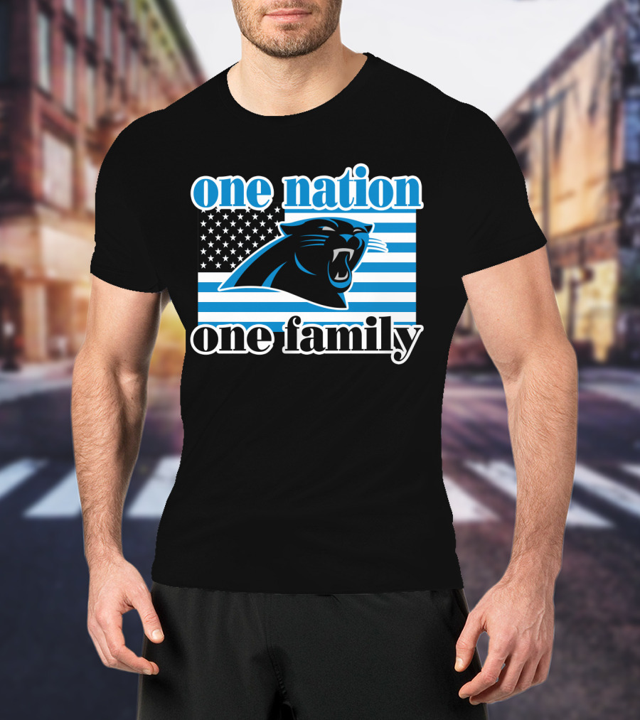 One Nation One Family Carolina Panthers 28 T-Shirt