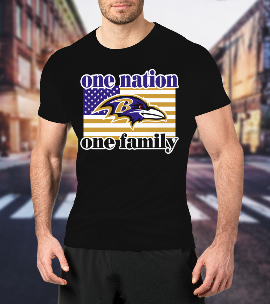 Baltimore Ravens One Nation One Family T-Shirt