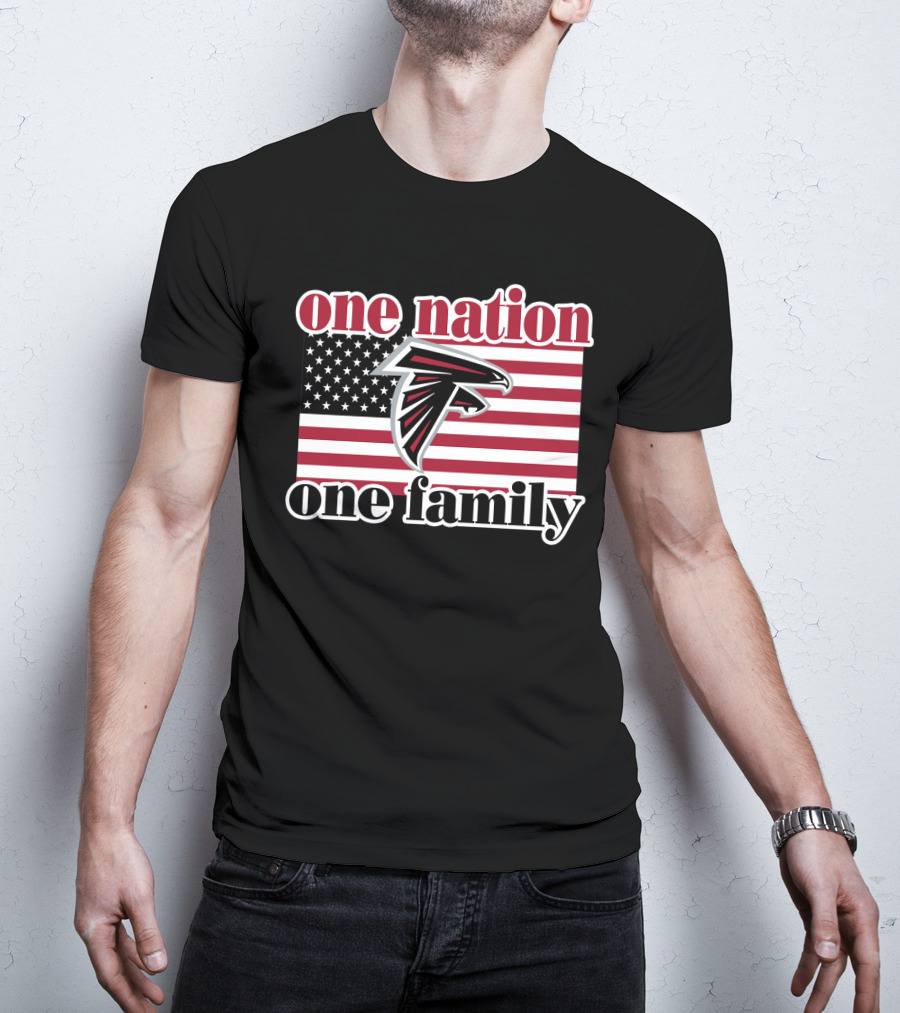 Atlanta Falcons One Nation One Family American Flag T-Shirt