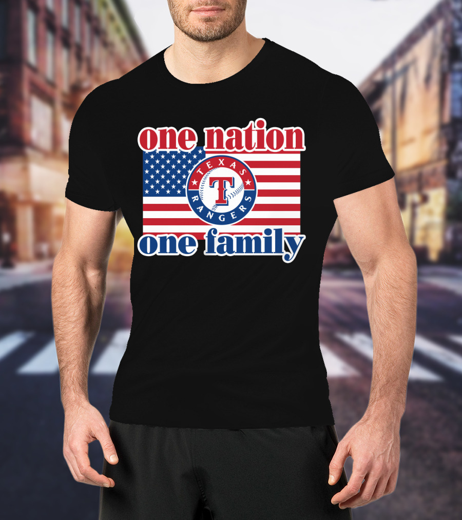 Texas Rangers One Nation One Family T-Shirt