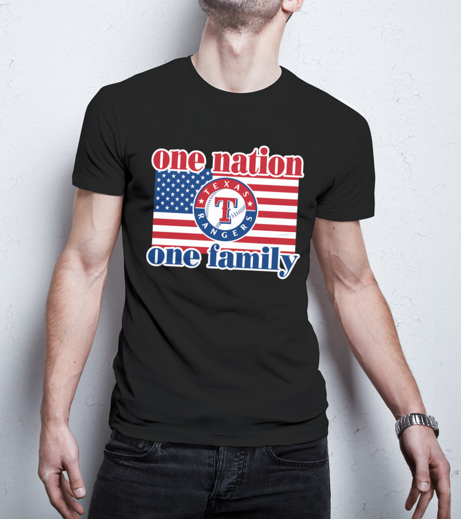 Texas Rangers One Nation One Family T-Shirt