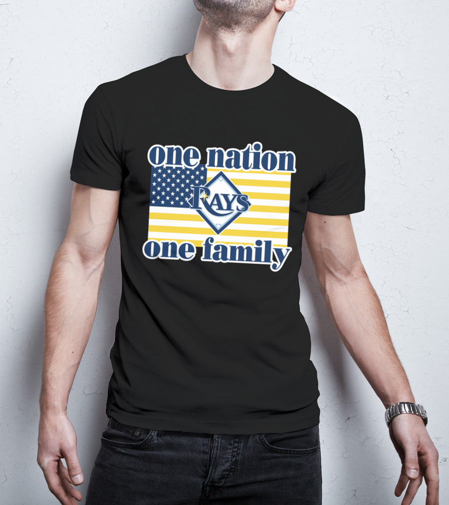 One Nation One Family Tampa Bay Rays American Flag T-Shirt