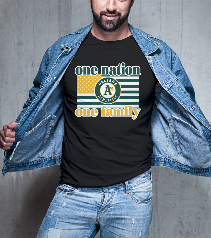One Nation One Family Oakland Athletics T-Shirt