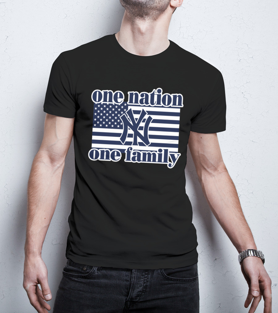 One Nation One Family New York Yankees Flag T-Shirt