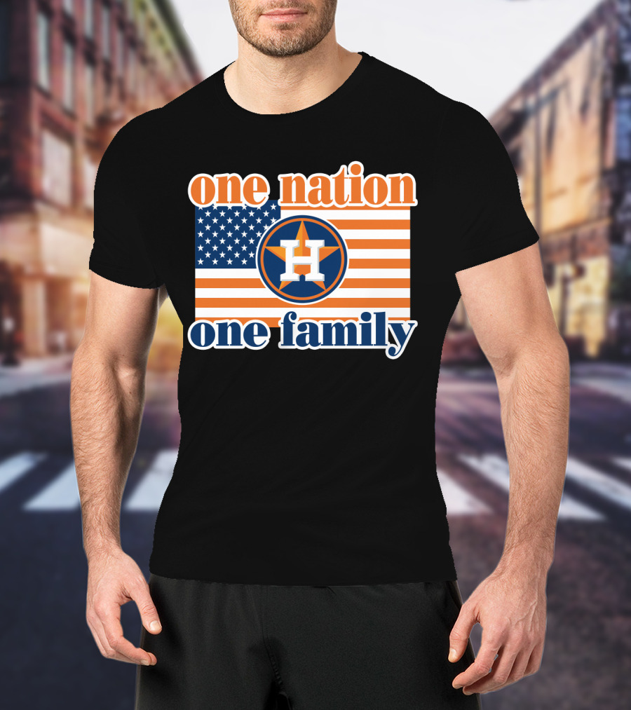 One Nation One Family 51 Houston Astros Patriotic T-Shirt