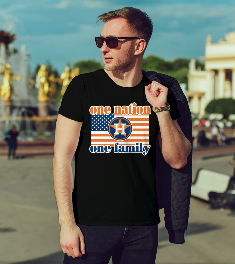 One Nation One Family 51 Houston Astros Patriotic T-Shirt