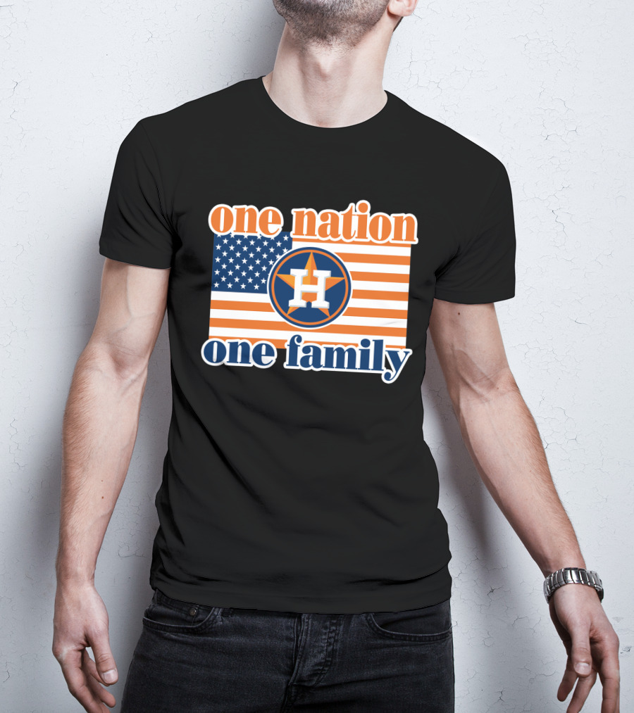 One Nation One Family 51 Houston Astros Patriotic T-Shirt