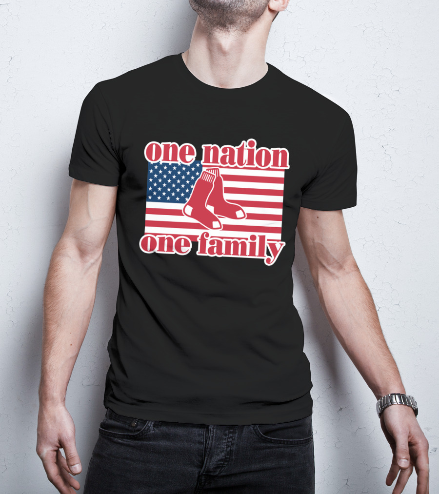 Boston Red Sox One Nation One Family American Flag T-Shirt
