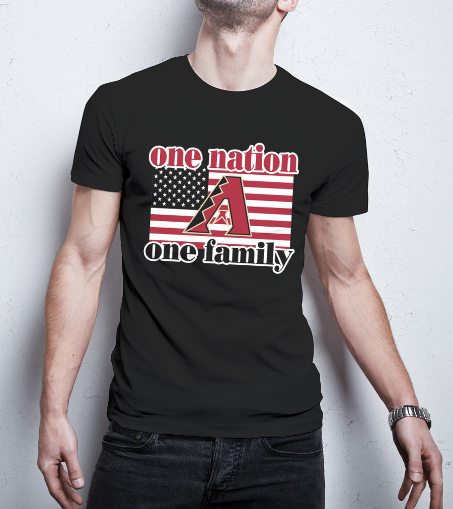 One Nation One Family Arizona Diamondbacks American Flag 61 T-Shirt