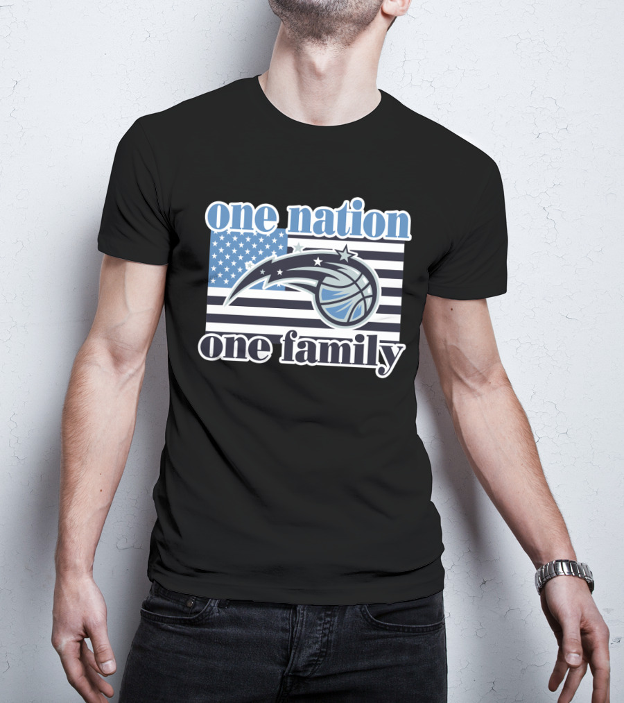 One Nation One Family Orlando Magic Basketball Flag T-Shirt