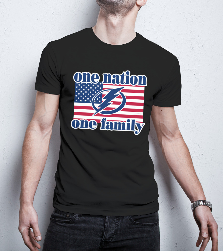 One Nation One Family 92 Tampa Bay Lightning T-Shirt