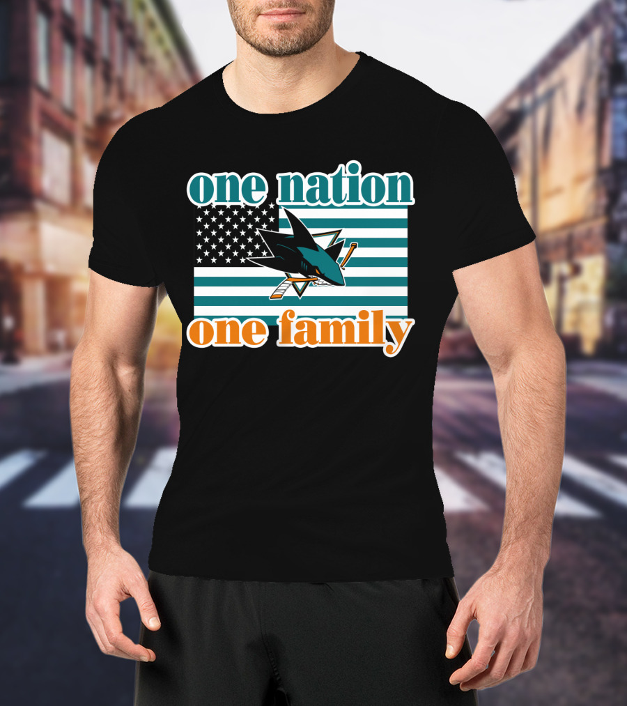 One Nation One Family San Jose Sharks 94 T-Shirt