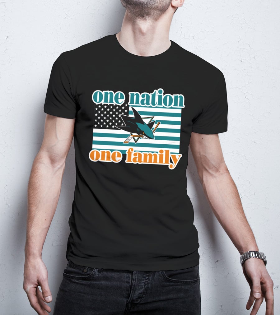 One Nation One Family San Jose Sharks 94 T-Shirt