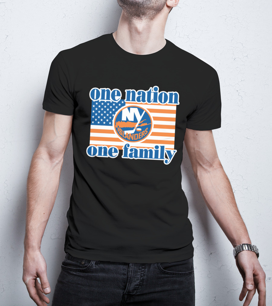 New York Islanders One Nation One Family American Flag T-Shirt