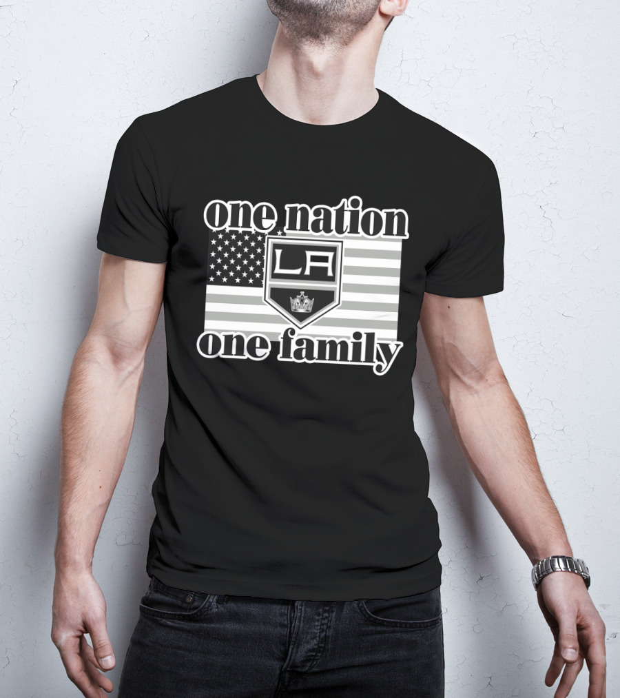 One Nation One Family La Kings 103 American Flag T-Shirt