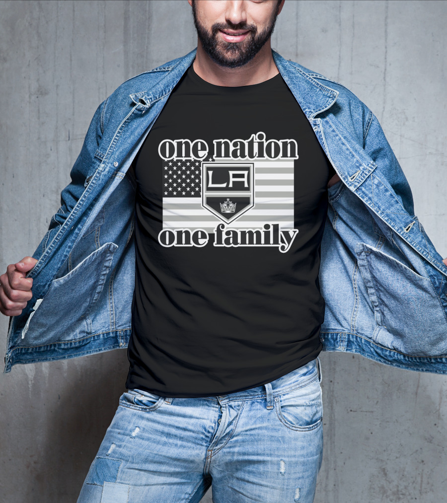 One Nation One Family La Kings 103 American Flag T-Shirt
