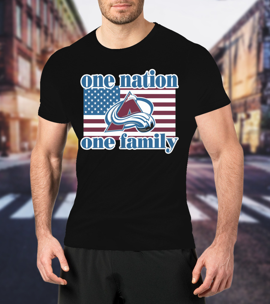 One Nation One Family Colorado Avalanche T-Shirt
