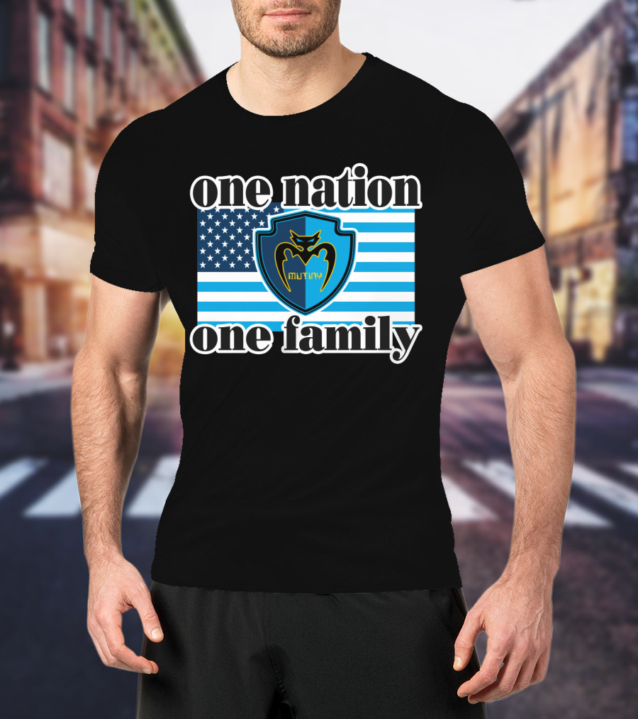 One Nation One Family Tampa Bay Mutiny American Flag T-Shirt