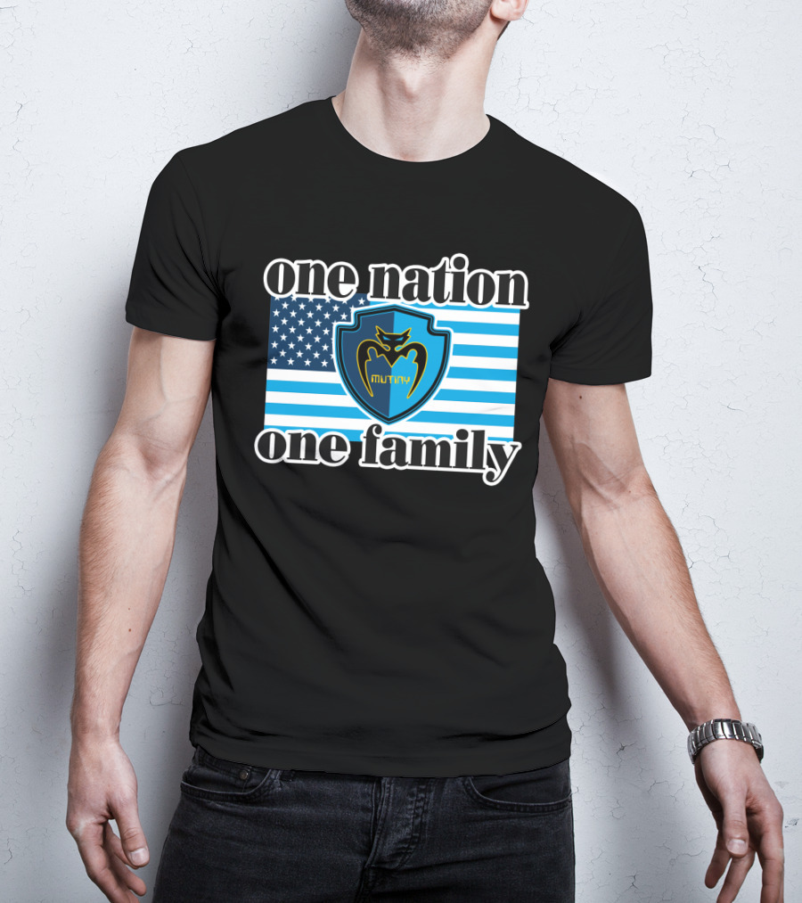 One Nation One Family Tampa Bay Mutiny American Flag T-Shirt