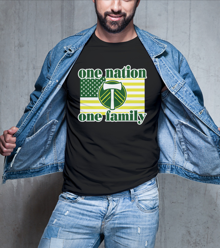 One Nation One Family 122 Portland Timbers T-Shirt