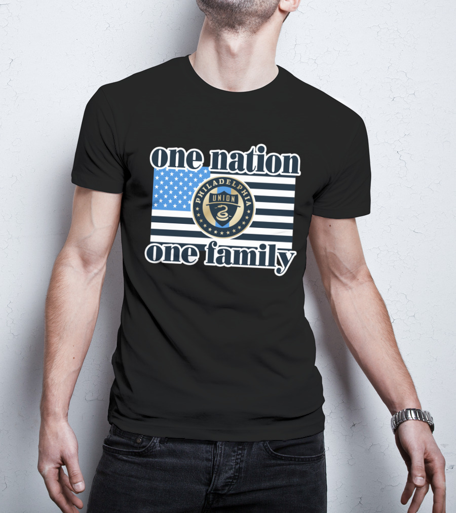 Philadelphia Union One Nation One Family Flag T-Shirt